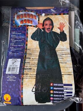 Kids Halloween Costume - Black Hooded Gown